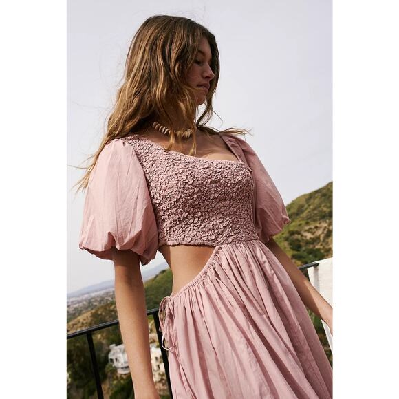 Free People Kalina Midi Dress in Dusty Himalayn - Picture 3 of 13